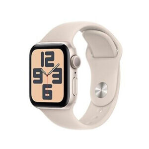Apple Watch SE 2023 GPS 44mm Starlight Aluminium Case with Starlight Sport Band - M/L EU