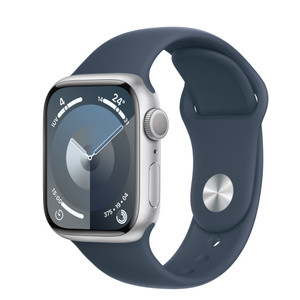 Apple Watch Series 9 GPS 41mm Silver Aluminium Case with Winter Blue Sport Loop EU