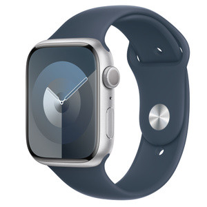 Apple Watch Series 9 GPS 45mm Silver Aluminium Case with Winter Blue Sport Loop EU