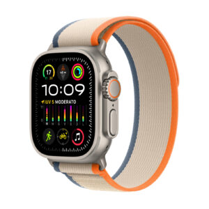 Apple Watch Ultra 2 GPS + Cellular in Titanio con Loop Arancione/Beige - S/M