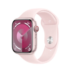 Apple Watch Series 9 GPS + Cellular 45mm alluminio rosa - rosa confetto Sport Band - S/M