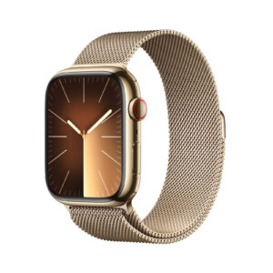 Apple Watch Series 9 GPS + Cellular 45mm acciaio oro - Loop in maglia milanese oro